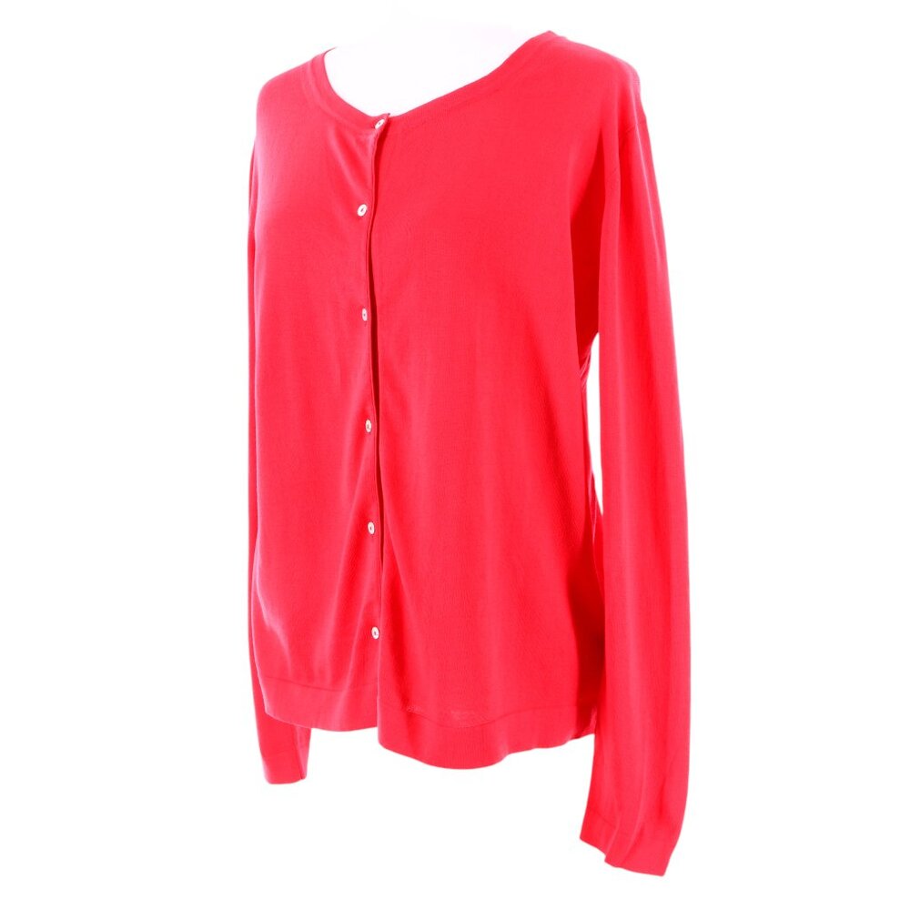 Alpha Studio Buttoned Women’s Red Cotton Cardigan Sweater - Retail $155 - NWT